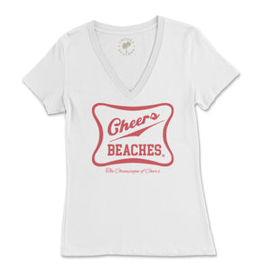 Cheers Beaches Women Small High Life Champagne of Cheers Deep V