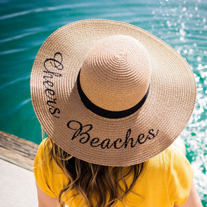 Cheers Beaches Women Tan Cheers Beaches Floppy Sun Hat: Tan