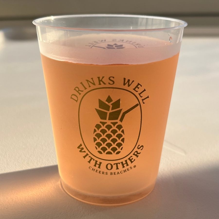 "Drinks Well With Others" Frosted Party Cups: Set of 8 - Cheers Beaches
