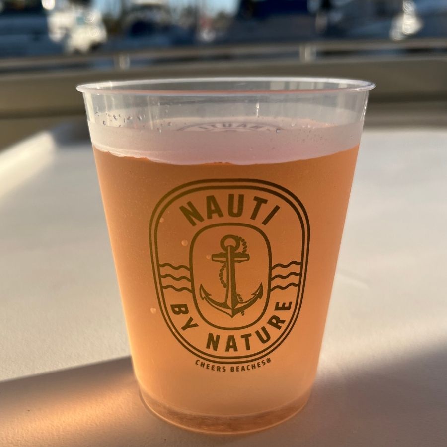 "Nauti By Nature" Frosted Party Cups: Set of 8 - Cheers Beaches