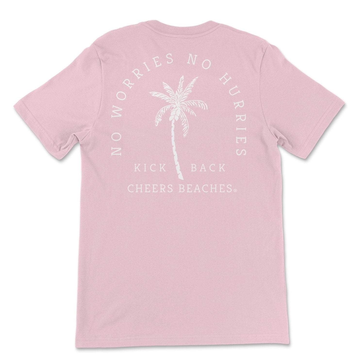 "No Worries No Hurries" Cheers Beaches Palm Tree T-shirt - Cheers Beaches